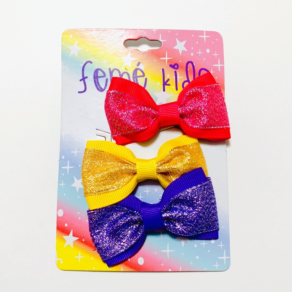 3 Pieces Set Of Bow Clips
